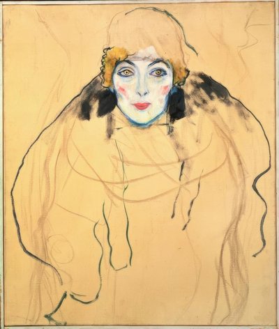 Portrait of a Lady en Face by Gustav Klimt